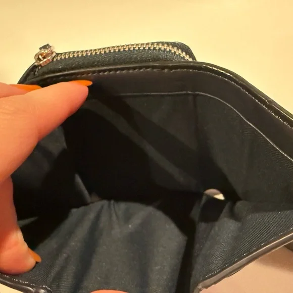 Coach Small Trifold Wallet In Signature Canvas With Snowflake Print - Picture 9 of 9